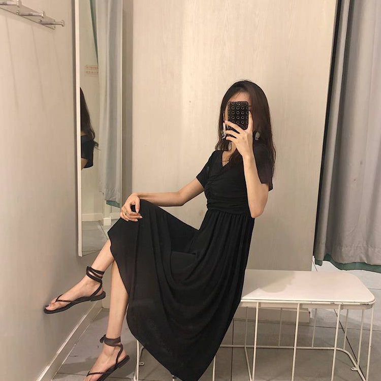 Valentine's Day Dress Spring and Summer Short Sleeve Slim Dress for Women
