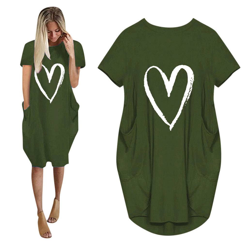 Valentine's Day Dress Summer Short Sleeve Dress