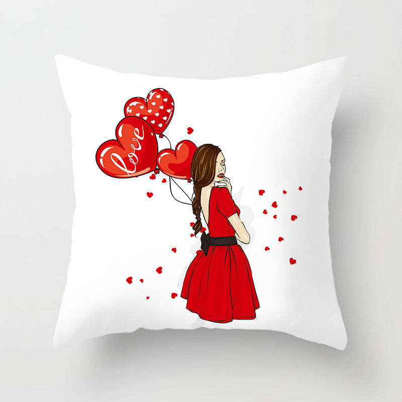 Valentine 'S Day Pillow Covers 4 Piece Random Styles Together Holiday Home Sofa Cushion Cushion Cover