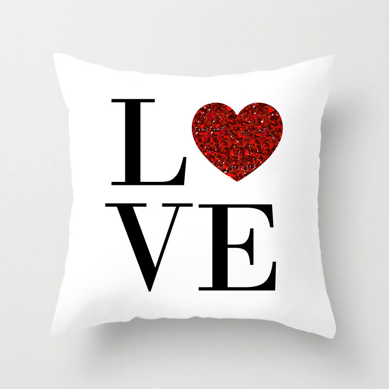 Valentine 'S Day Pillow Covers 4 Piece Random Styles Together Holiday Home Sofa Cushion Cushion Cover