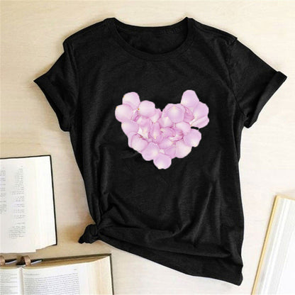 Valentine 'S Day T Shirts Couples Love Pattern Printed Women 'S T-shirt