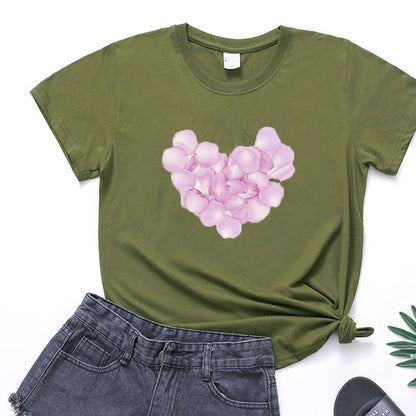 Valentine 'S Day T Shirts Couples Love Pattern Printed Women 'S T-shirt