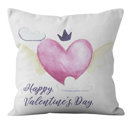 Valentine 'S Day Pillow Covers 4 Piece Random Styles Together, Purple Love Pillow Cover Home Pillow Cushion Cover