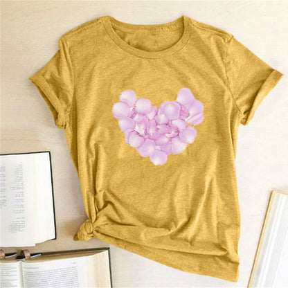 Valentine 'S Day T Shirts Couples Love Pattern Printed Women 'S T-shirt