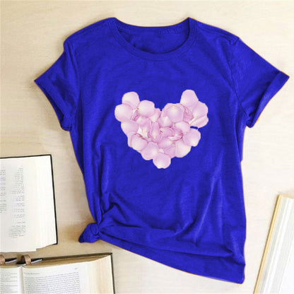 Valentine 'S Day T Shirts Couples Love Pattern Printed Women 'S T-shirt