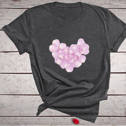 Valentine 'S Day T Shirts Couples Love Pattern Printed Women 'S T-shirt