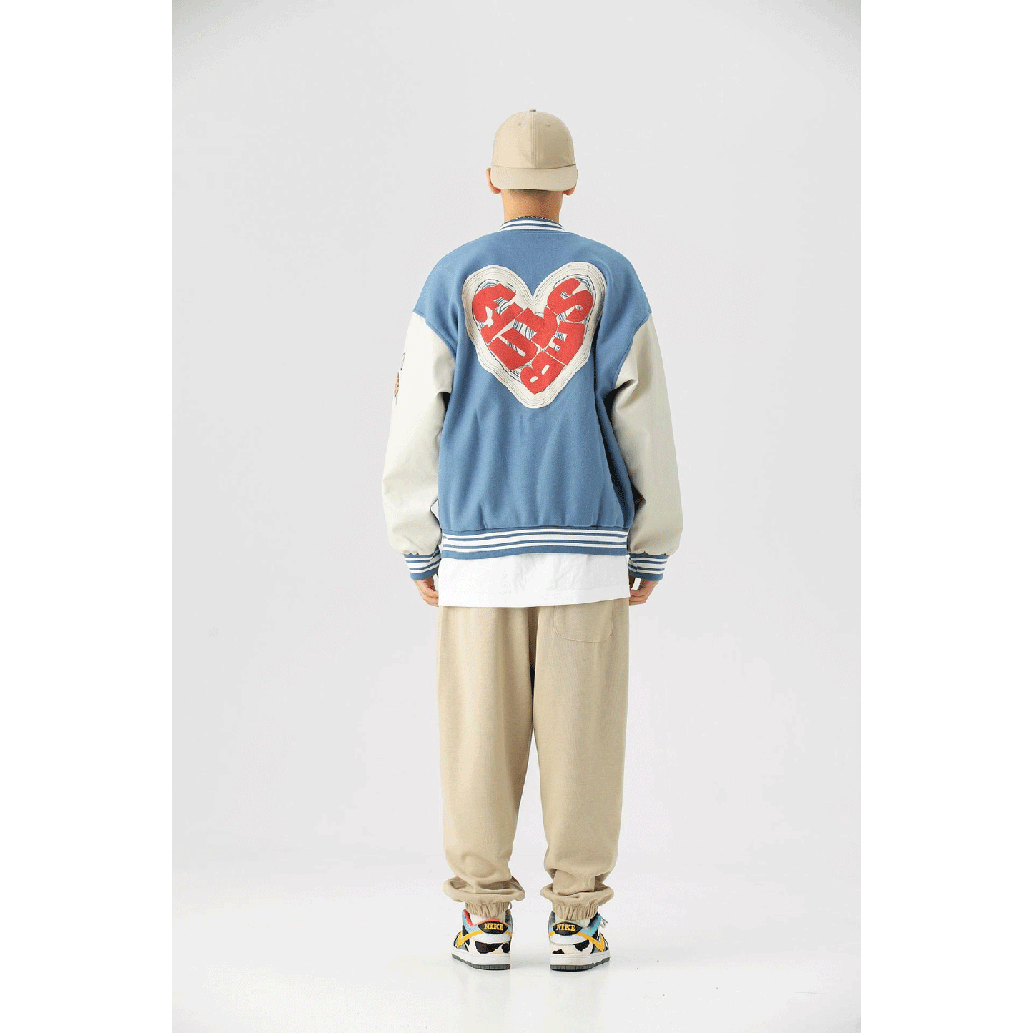 Valentine 'S Day Jacket Autumn Love Foam Baseball Jacket Men 'S Loose