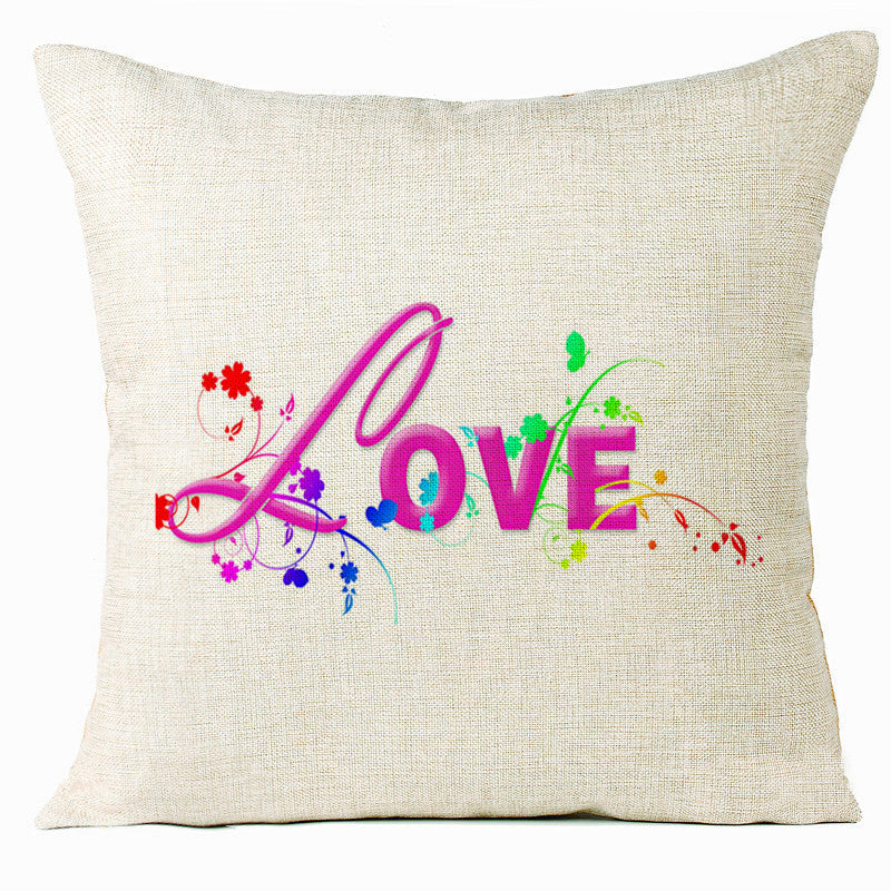 Valentine 'S Day Pillow Covers 4 Piece Random Styles Together, Home Decoration Love Cushion