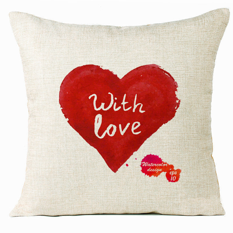 Valentine 'S Day Pillow Covers 4 Piece Random Styles Together, Home Decoration Love Cushion