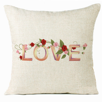 Valentine 'S Day Pillow Covers 4 Piece Random Styles Together, Home Decoration Love Cushion