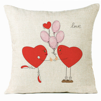 Valentine 'S Day Pillow Covers 4 Piece Random Styles Together, Home Decoration Love Cushion