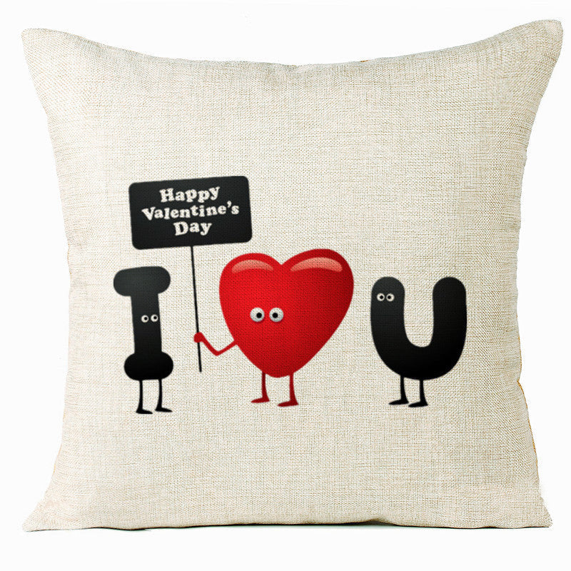 Valentine 'S Day Pillow Covers 4 Piece Random Styles Together, Home Decoration Love Cushion