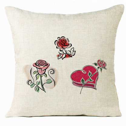Valentine 'S Day Pillow Covers 4 Piece Random Styles Together, Home Decoration Love Cushion