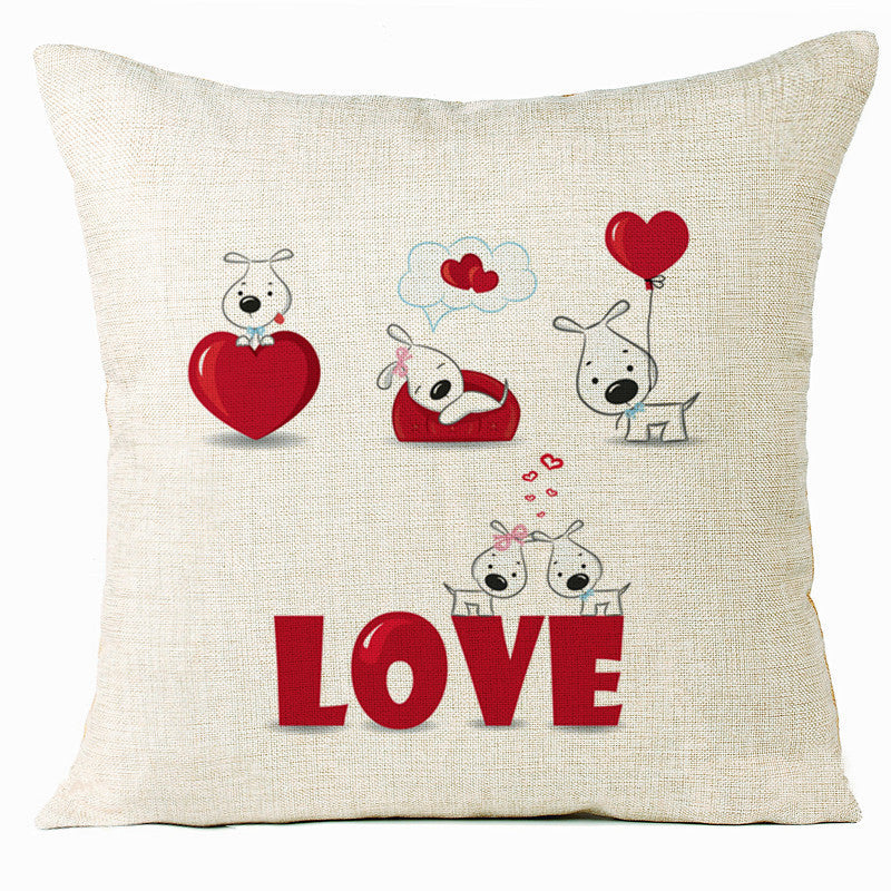 Valentine 'S Day Pillow Covers 4 Piece Random Styles Together, Home Decoration Love Cushion