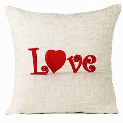 Valentine 'S Day Pillow Covers 4 Piece Random Styles Together, Home Decoration Love Cushion
