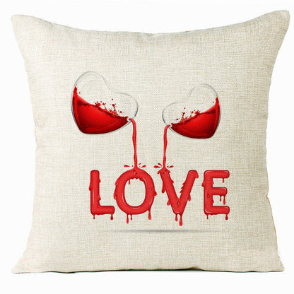 Valentine 'S Day Pillow Covers 4 Piece Random Styles Together, Home Decoration Love Cushion