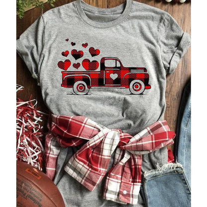 Valentine 'S Day T Shirts Couples T-shirt Casual Fashionable Short Sleeve