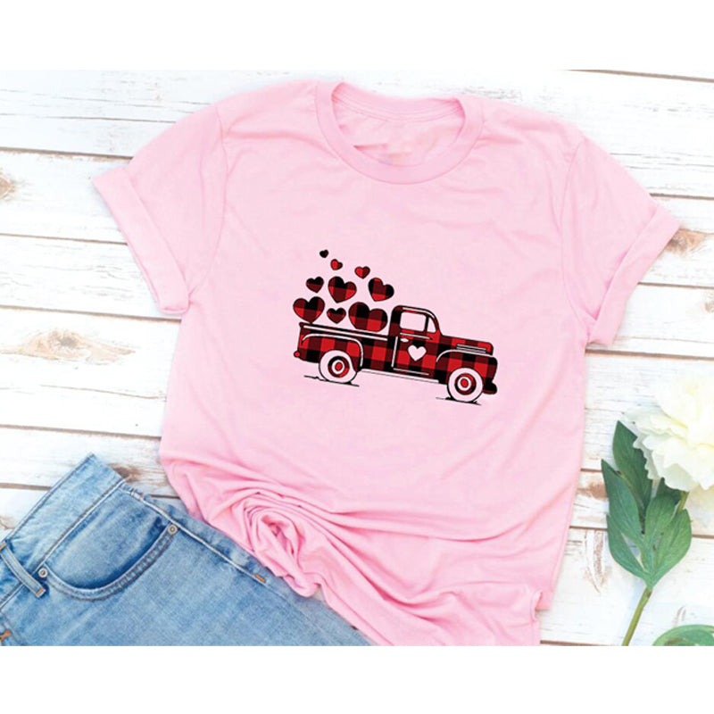Valentine 'S Day T Shirts Couples T-shirt Casual Fashionable Short Sleeve