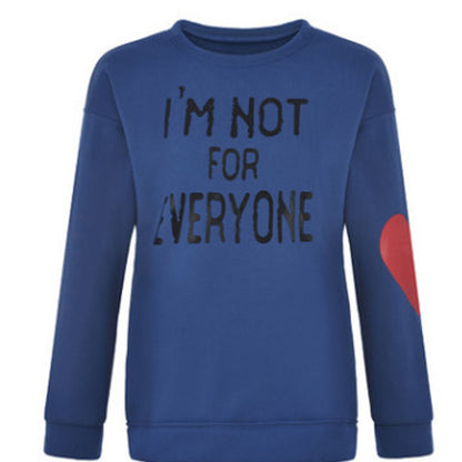 Valentine 'S Day T Shirt Love Letter Print Long Sleeve Women 'S Sweater