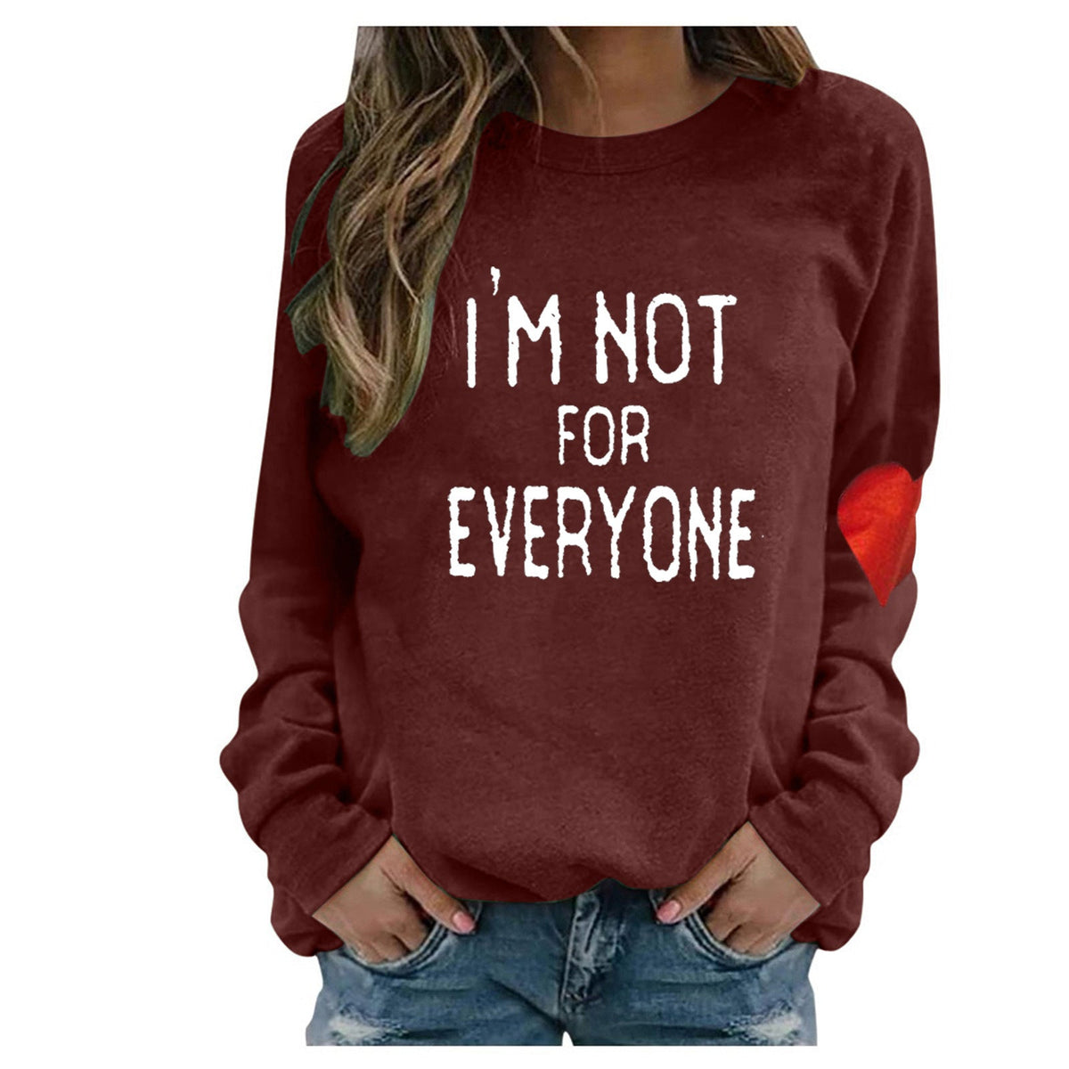Valentine 'S Day T Shirt Love Letter Print Long Sleeve Women 'S Sweater