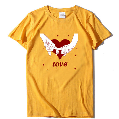 Valentine 'S Day T Shirt T-shirt Short Sleeve Love Printed Summer