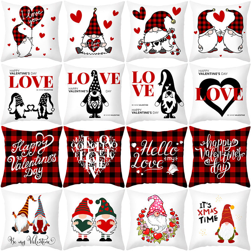 Valentine 'S Day Pillow Covers 4 Piece Random Styles Together, Home Festival Gift Pillow Cushion Cover