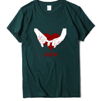 Valentine 'S Day T Shirt T-shirt Short Sleeve Love Printed Summer