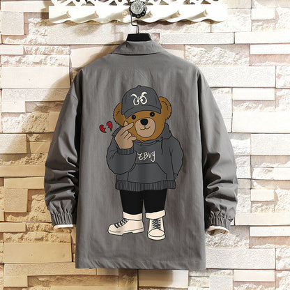 Valentine's Day Jacket Bixin Bear Printed Casual Jacket
