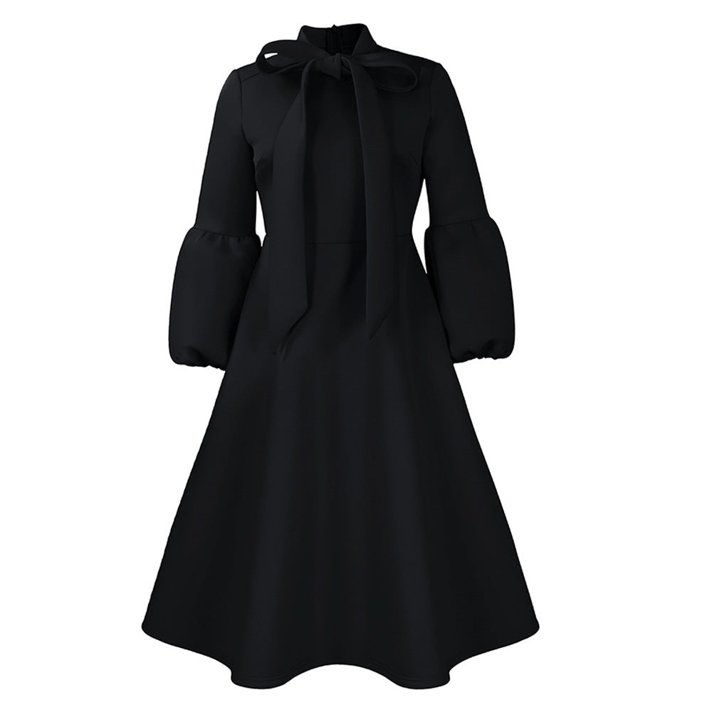Women Dress High Waist Gown European and American Style Dress