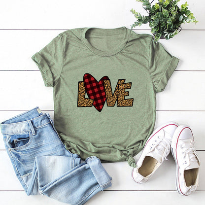 Valentine 'S Day T Shirts Couples Top Short Sleeve T-shirt For Women
