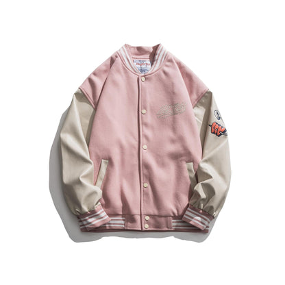 Valentine 'S Day Jacket Autumn Love Foam Baseball Jacket Men 'S Loose