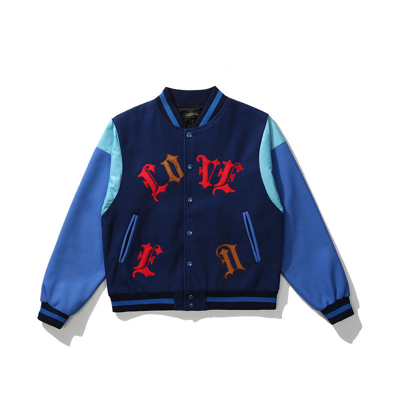 Valentine's Day Jacket Hip Hop Baseball Jacket Men's and Women's Oversize Loose Jacket Couple Style