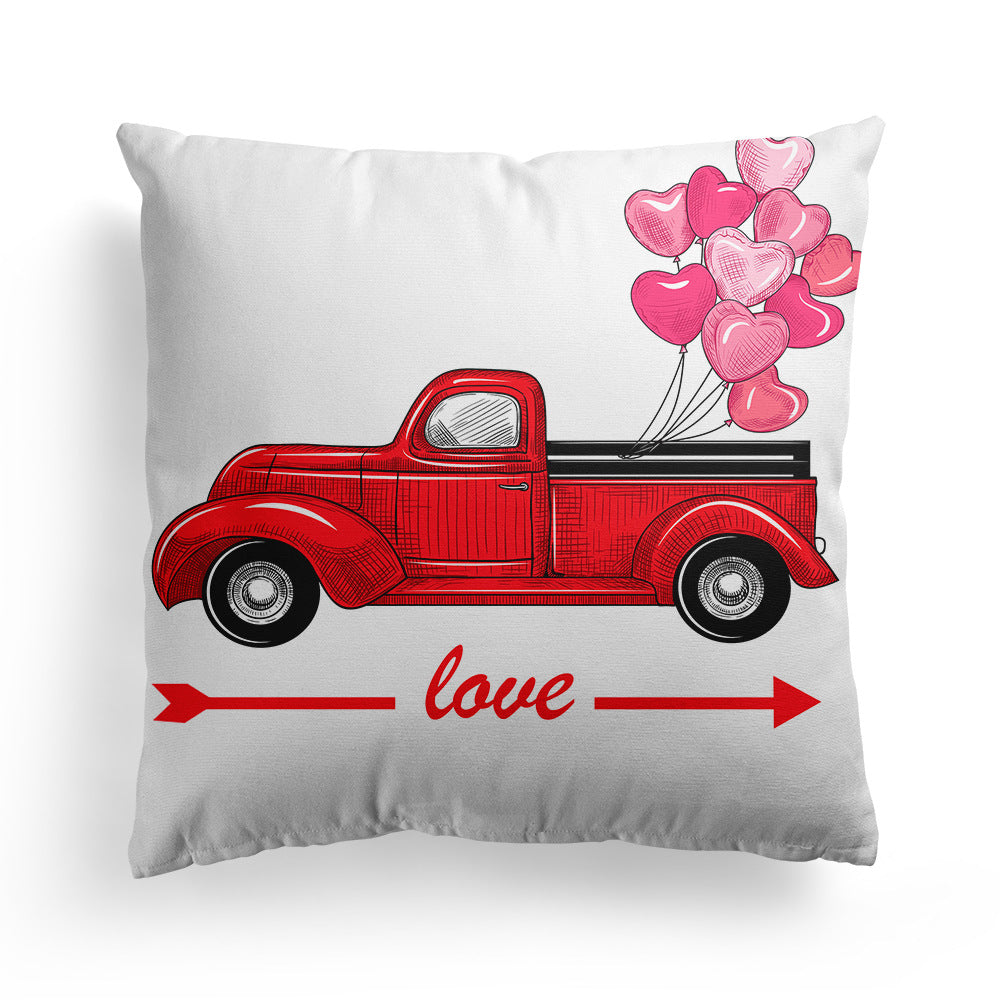 Valentine 'S Day Pillow Covers 4 Piece Random Styles Together, Car Love Pillow Cushion Cover