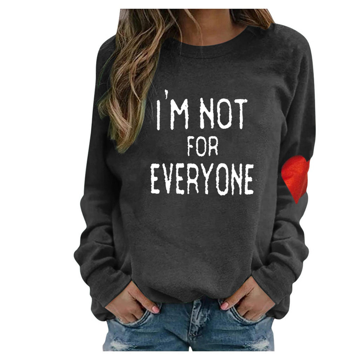 Valentine 'S Day T Shirt Love Letter Print Long Sleeve Women 'S Sweater