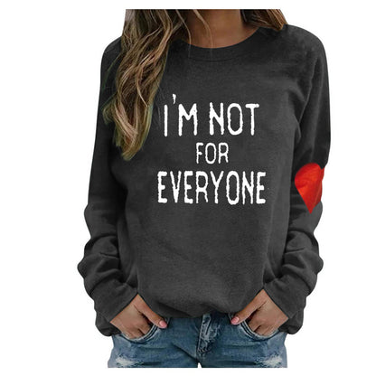 Valentine 'S Day T Shirt Love Letter Print Long Sleeve Women 'S Sweater