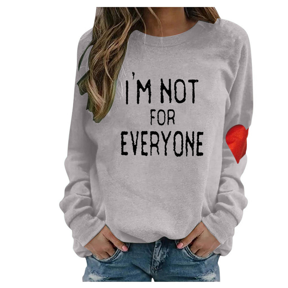Valentine 'S Day T Shirt Love Letter Print Long Sleeve Women 'S Sweater