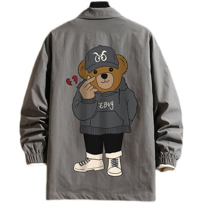 Valentine's Day Jacket Bixin Bear Printed Casual Jacket