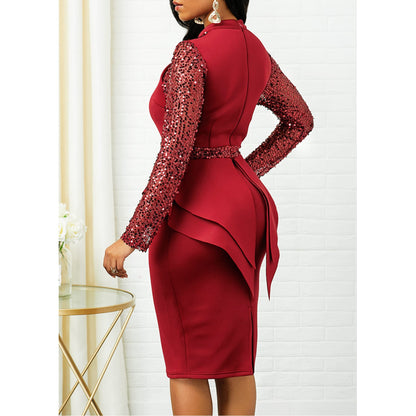 Valentine's Day Dress Party Evening Dress Mid-Length Professional Dress