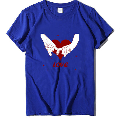 Valentine 'S Day T Shirt T-shirt Short Sleeve Love Printed Summer