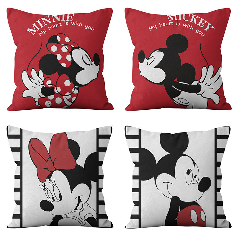 Valentine 'S Day Pillow Covers 4 Piece Random Styles Together, Cute Cartoon Couple Pillow Cover