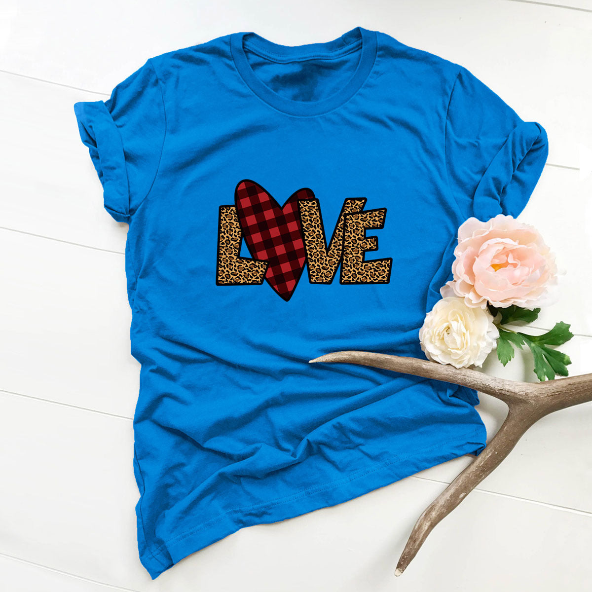 Valentine 'S Day T Shirts Couples Top Short Sleeve T-shirt For Women