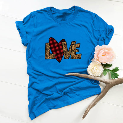 Valentine 'S Day T Shirts Couples Top Short Sleeve T-shirt For Women