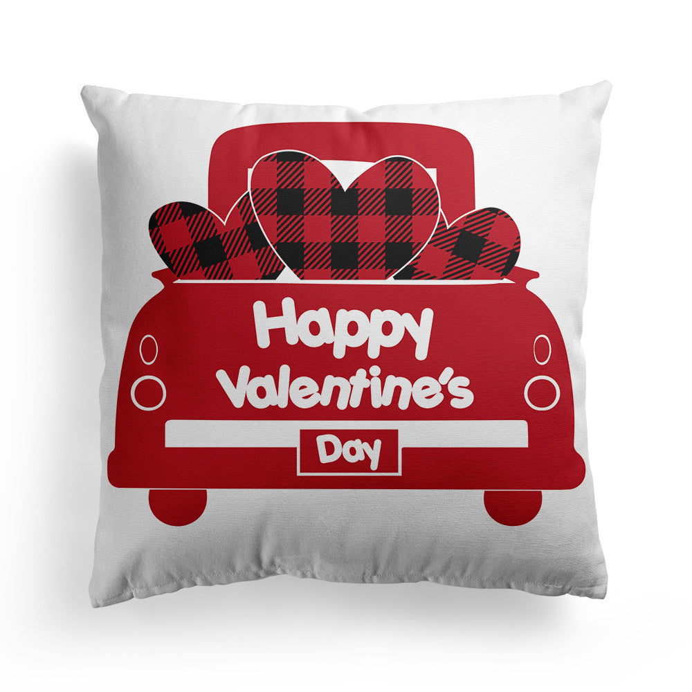 Valentine 'S Day Pillow Covers 4 Piece Random Styles Together, Car Love Pillow Cushion Cover