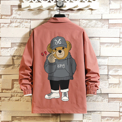 Valentine's Day Jacket Bixin Bear Printed Casual Jacket