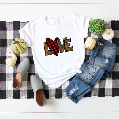 Valentine 'S Day T Shirts Couples Top Short Sleeve T-shirt For Women