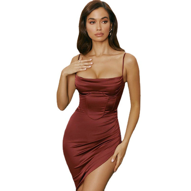Valentine's Day Dress Spring Summer Slimming High Waist Camisole Dress