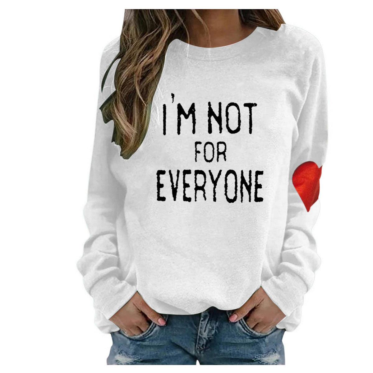 Valentine 'S Day T Shirt Love Letter Print Long Sleeve Women 'S Sweater