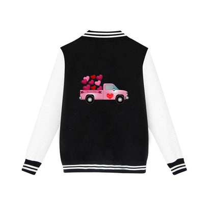 Valentine's Day Jacket Winter Thermal Fleece Sports and Leisure Baseball Uniform