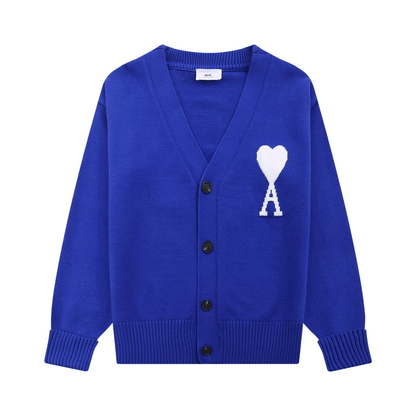 Valentine's Day Jacket Ami Cardigan Sweater Jacquard Love a Men's and Women's Couple Coat